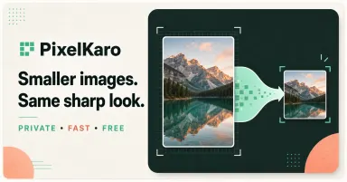 PixelKaro يقلل حجم صورة جبلية مع الحفاظ على وضوحها