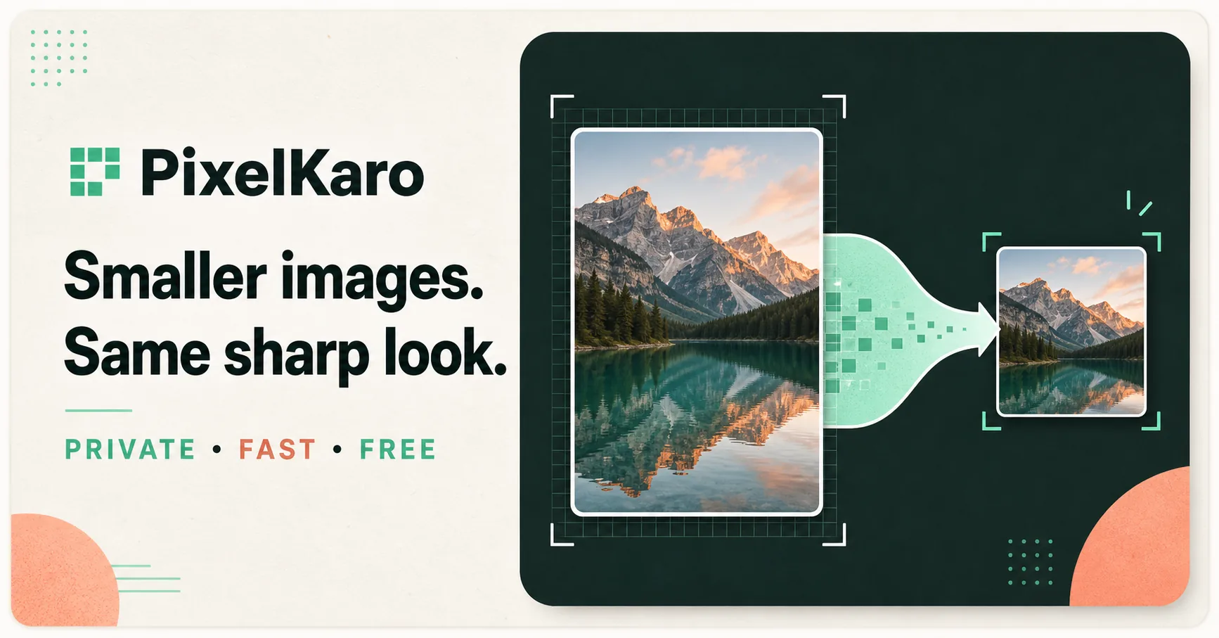 PixelKaro shows a large mountain scene becoming smaller while staying sharp